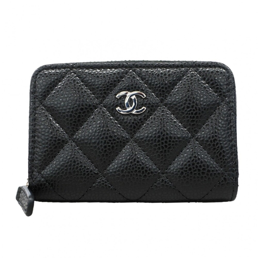 CHANEL Black Caviar Leather Wallet